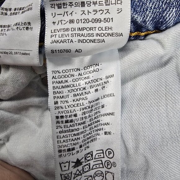 Levis 502 Jeans Men 36x32 (Fits 34x30) Blue Light Wash Tapered Mid Rise Denim - Picture 5 of 13